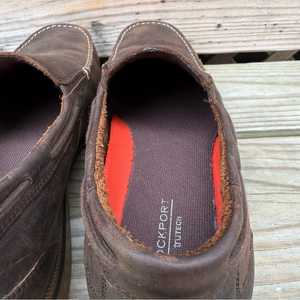 Rockport Southport Venetian Leather Loafer Oat Brown Mens 13 Java Rubber Sole